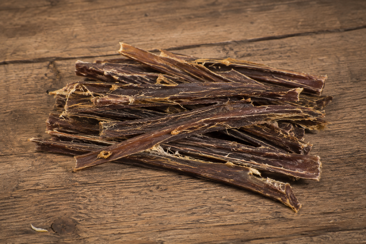 Pets Elite Biltong Sticks Dog Treats, unpacked