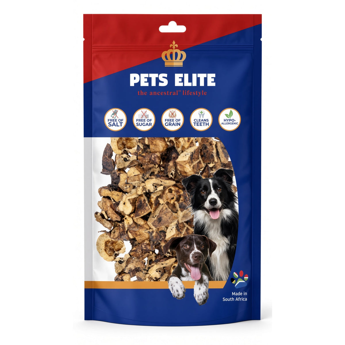 Pets Elite Handbag Training Refill Pack, front of pack — bite-sized training reward treats for dogs from Snout & Swagger
