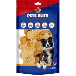 Pets Elite Doggy Crisps, front of pack — light crunchy beef crisp dog treat from Snout & Swagger