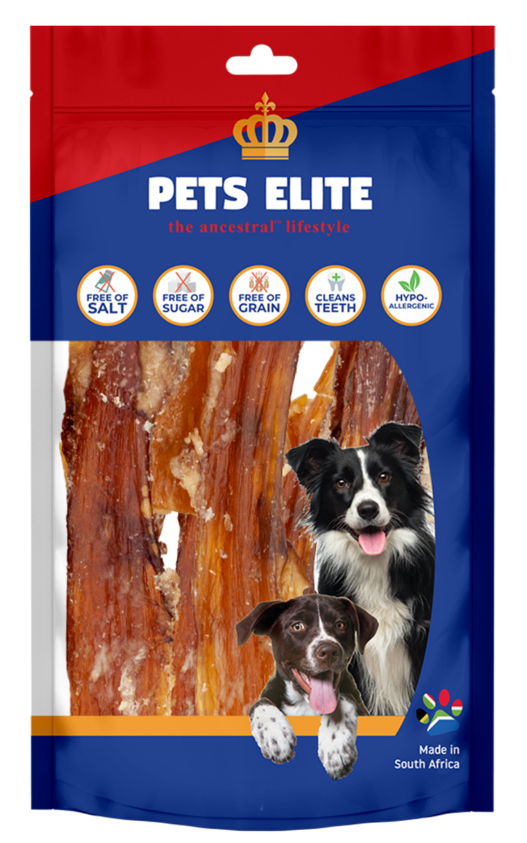 Pets Elite Beef Flats, front of pack (view 1 of 2) — air-dried beef flat dog chew from Snout & Swagger