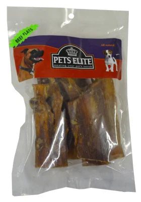 Pets Elite Beef Flats, front of pack (view 2 of 2) — air-dried beef flat dog chew from Snout & Swagger