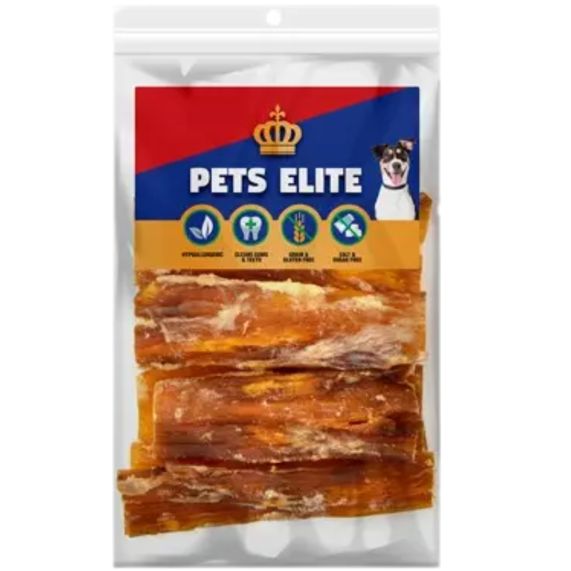 Pets Elite Beef Flats Pack of 10 large, front of pack — air-dried beef flat dog chew from Snout & Swagger