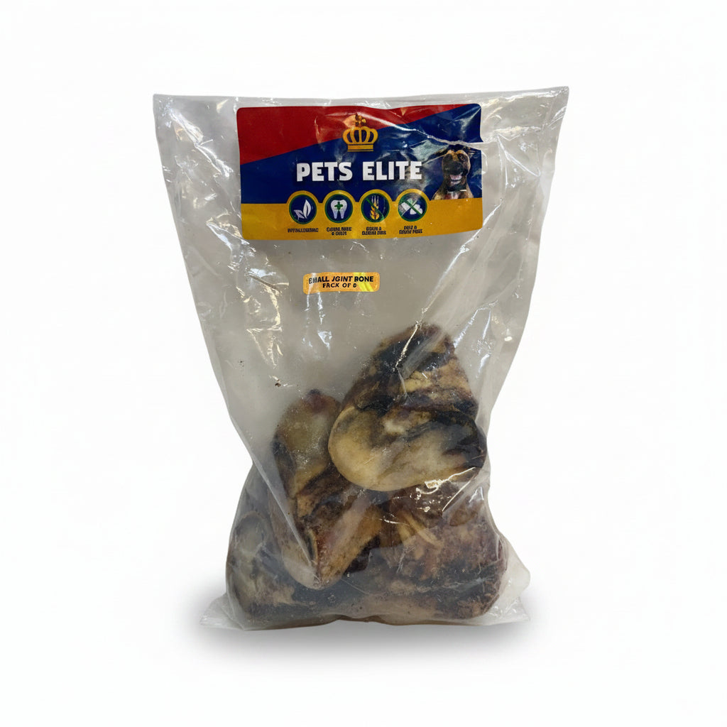 Pets Elite Beef Joint Bone Pack of 6, pack photographed in hand (view 1 of 3) — natural beef joint bone dog chew from Snout & Swagger