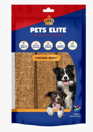 Pets Elite Chicken Jerky Bars, front of pack (view 2 of 2) — natural chicken jerky dog chew from Snout & Swagger