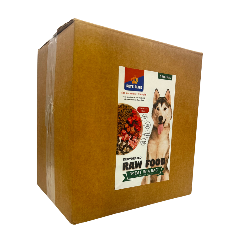 Pets Elite Dehydrated Raw Original Value Box, front of pack (view 1 of 3) — dehydrated raw original complete dog food from Snout & Swagger