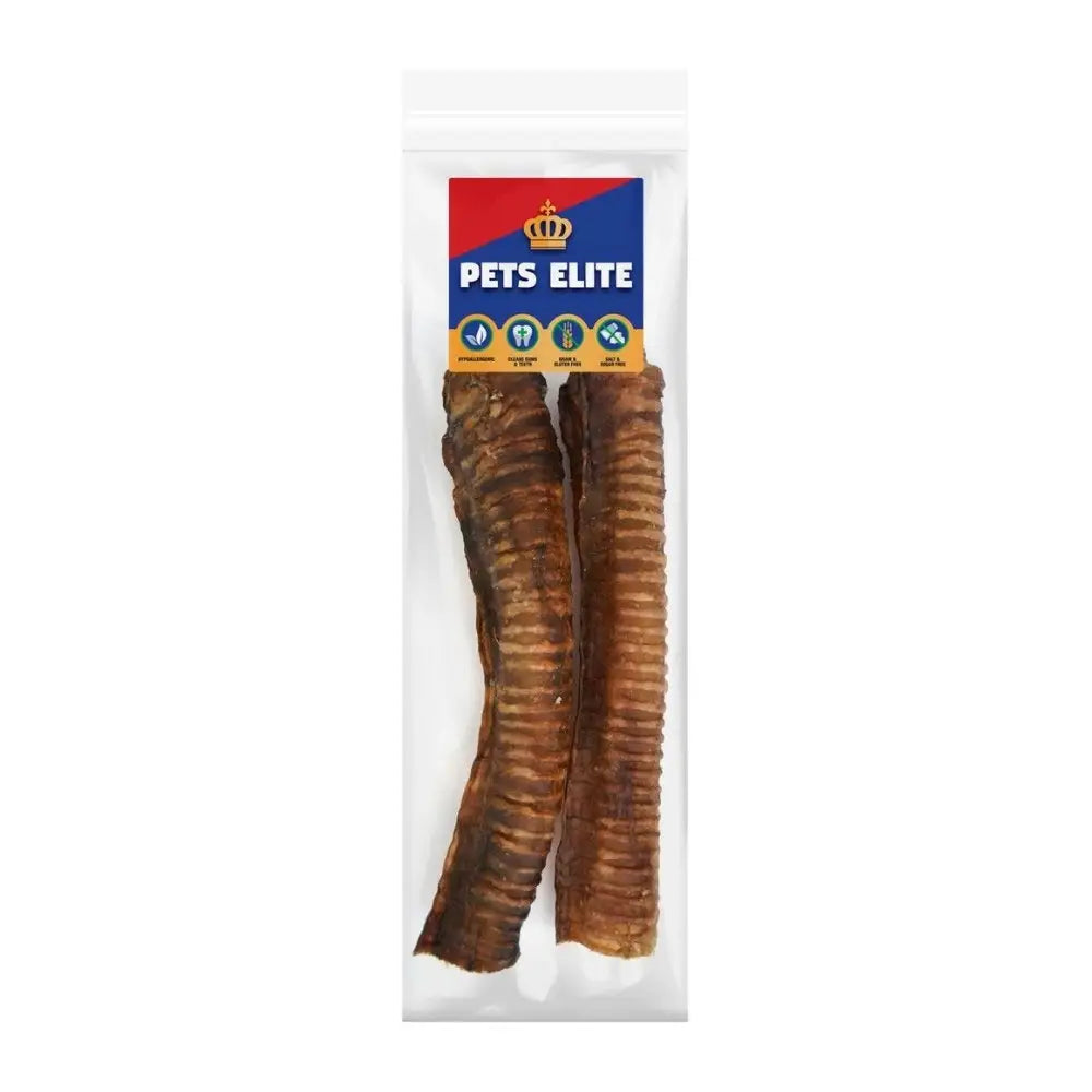 Pets Elite Denta Trac 2 Pack, front of pack (view 1 of 2) — natural beef trachea dental dog chew from Snout & Swagger