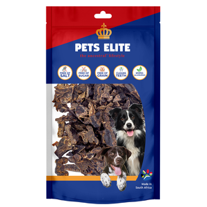 Pets Elite Liver Biltong Bite Size, front of pack (view 2 of 2) — bite size liver biltong dog treat from Snout & Swagger