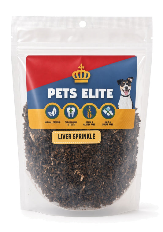 Pets Elite Liver Sprinkle, front of pack