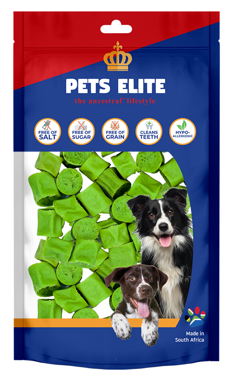 Pets Elite Mint Drops 130g Refill, front of pack (view 1 of 2) — mint drop breath freshening dog treat from Snout & Swagger