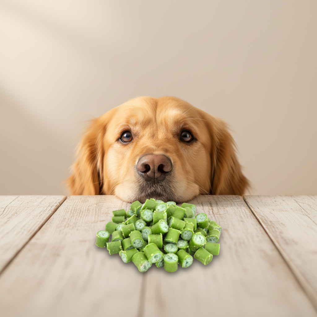 Pets Elite Mint Drops, treats shown out of the pack — Pets Elite Mint Drops pork collagen dog treat