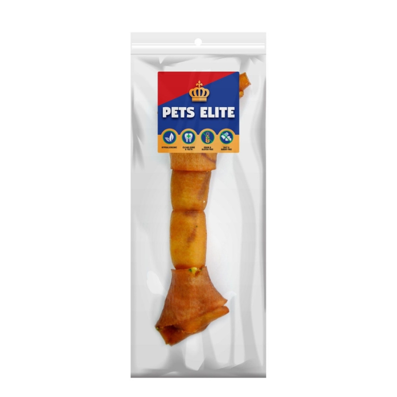 Pets Elite Natural Hide Bone, front of pack (view 2 of 2) — natural hide bone dog chew from Snout & Swagger