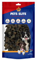 Pets Elite Ostrich Liver Biltong, front of pack — ostrich liver biltong dog treat from Snout & Swagger