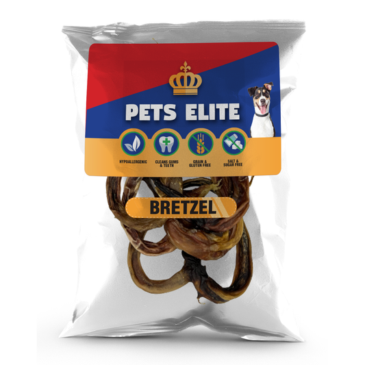 Pets Elite Pork Bretzels, front of pack — pork bretzel dog chew from Snout & Swagger