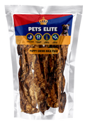 Pets Elite Puppy Chews 160g Bulk, front of pack — soft puppy chew treat from Snout & Swagger