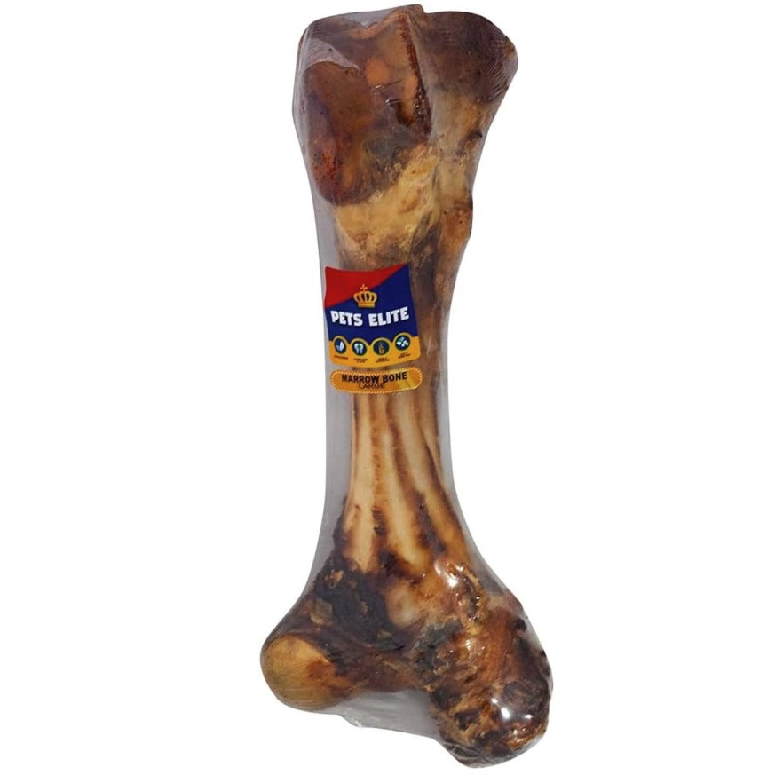 Pets Elite Small Marrow Bone, front of pack — natural beef marrow bone dog chew from Snout & Swagger